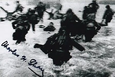 D-Day Combat Medic BIG RED ONE, Silver Star C.Shay SIGNED 4x6 PHOTO AUTOGRAPHED
