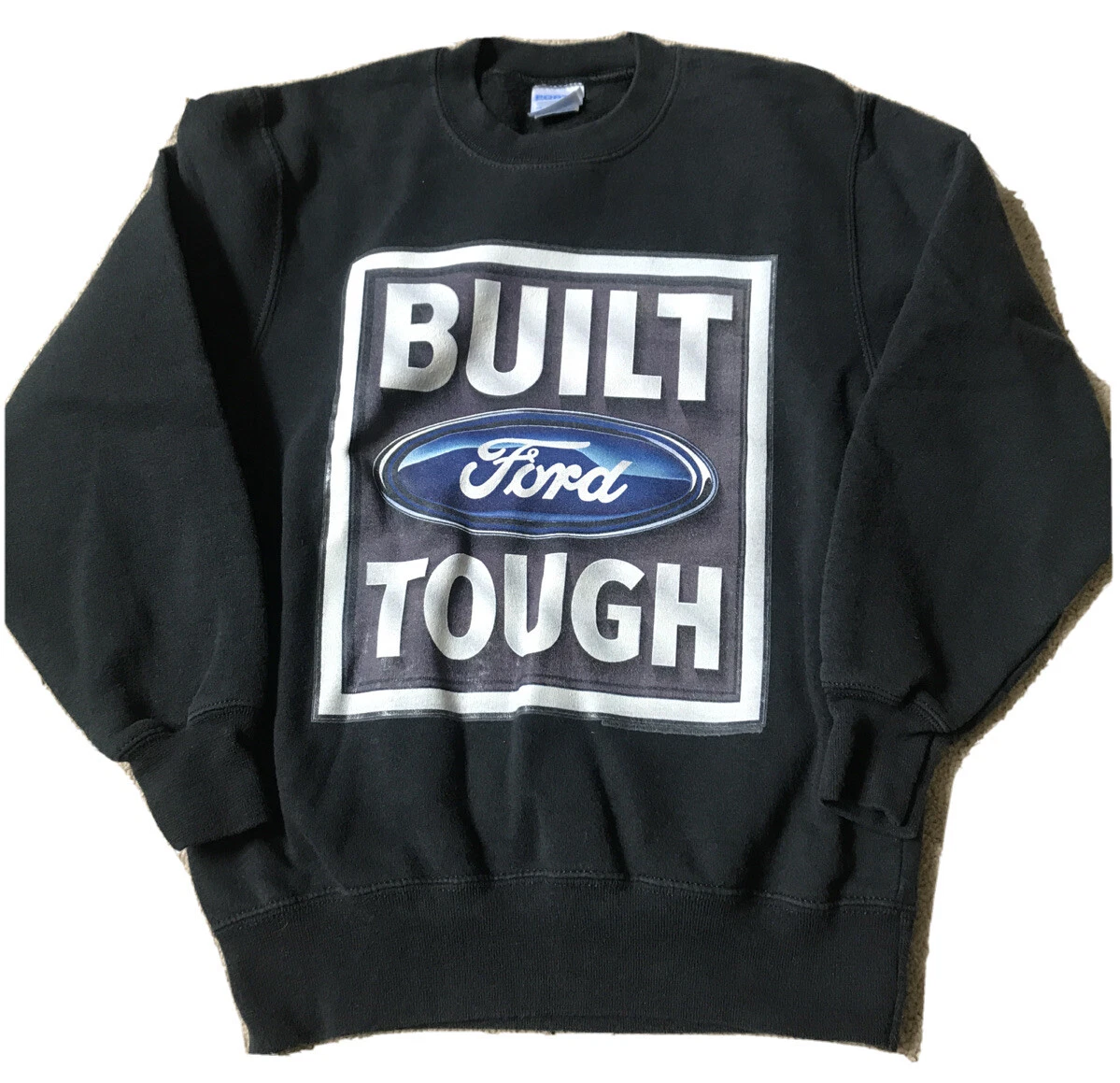 Built Ford Tough Sweatshirt Boys Youth Kids Medium 8 10 Black Logo Port Co
