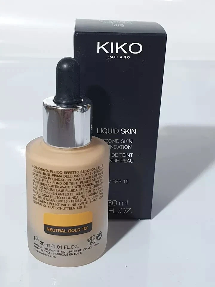 Kiko Milano Liquid Skin Second Skin Foundation NG100 (Neutral Gold) 30ml - Bild 3 von 4