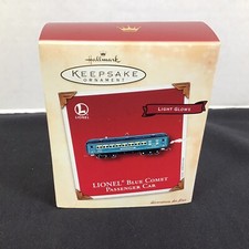 Hallmark 2002 Ornament LIONEL Blue Comet Passenger Car Train NEW