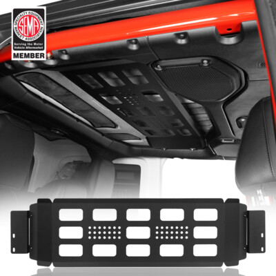 Inner Rear Overhead MOLLE System Panel Fit 2018-2025 Jeep Wrangler JL 4D Steel 