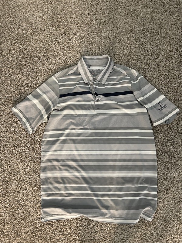 Under Armour Golf Grey Shirt. Men’s Large. Logo On Sleeve.