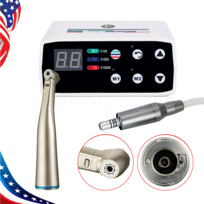 Dental LED Brushless Electric Micro Motor w/ 1:1 Fiber Optic Contra Angle st