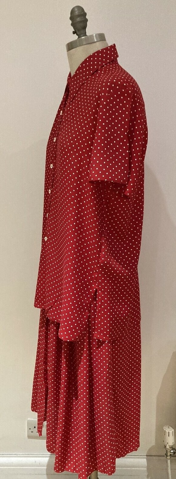 Vintage 1995 Red/White Spot M & S Skirt and Top, Size 12 UK, Made in UK 5