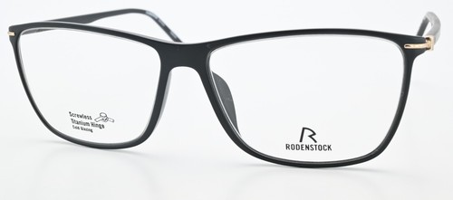 RODENSTOCK Brille R 7046 A 54-14 140 Acetat Titanium Schwarz Matt Karree im Etui - Picture 3 of 12