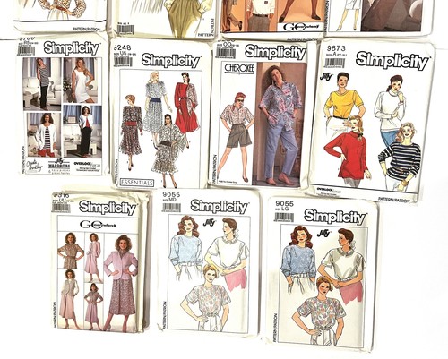 Lot de 15 motifs de couture vintage des années 1980 simplicité NON COUPÉS INUTILISÉS 10-18 -20 grands - Photo 6/6