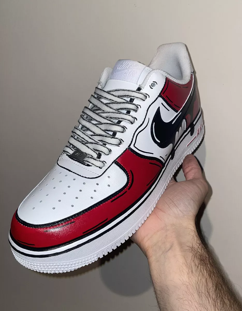 Custom Red/black Drip Air Force 1 -  Canada