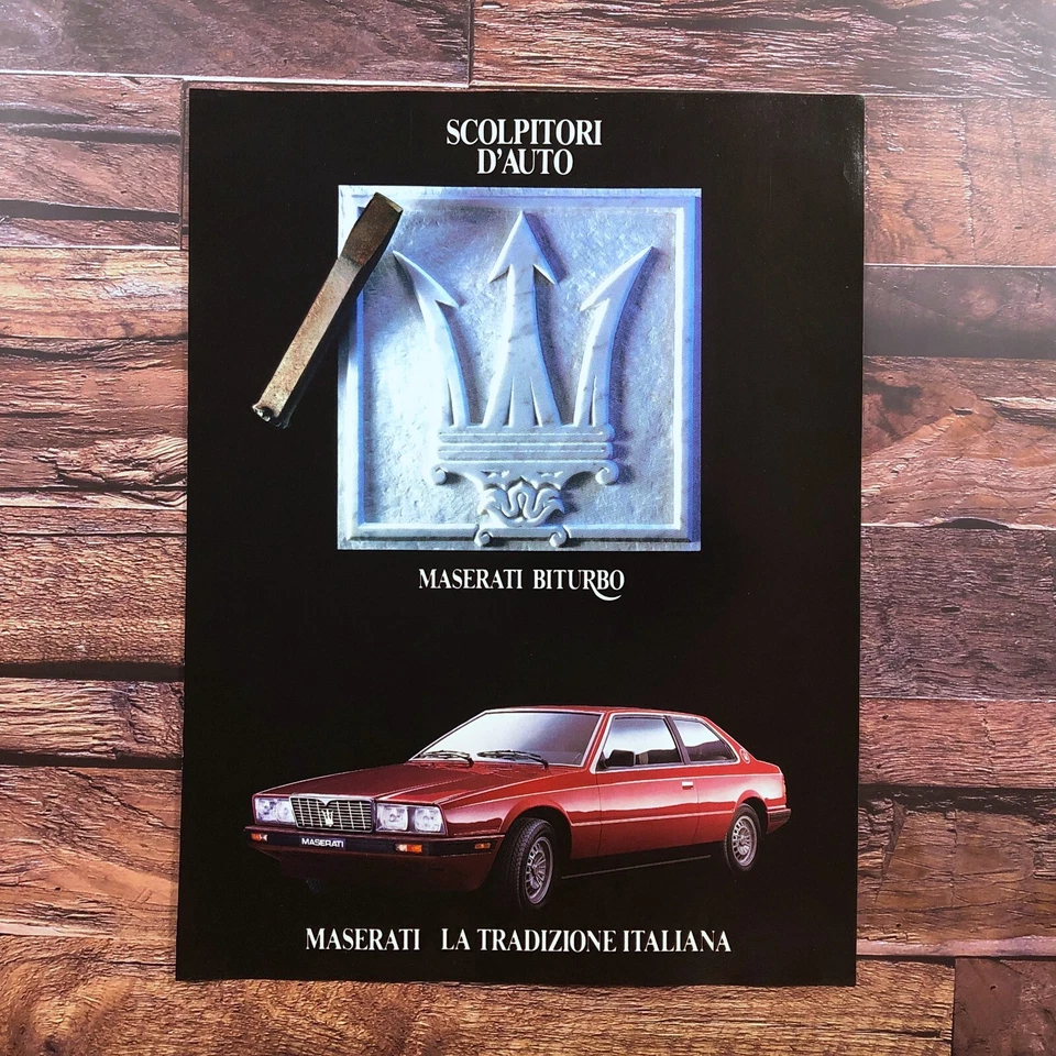 1984 Maserati Biturbo Vintage PRINT AD Luxury Italian Car - Image 2 of 4