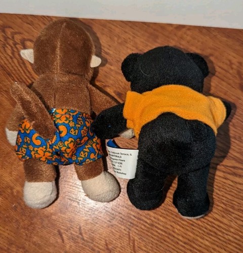 Build A Bear Mini Plush Ready Teddy & Marvelous Monkey set of 4 McDonald's 2006 - Picture 3 of 10