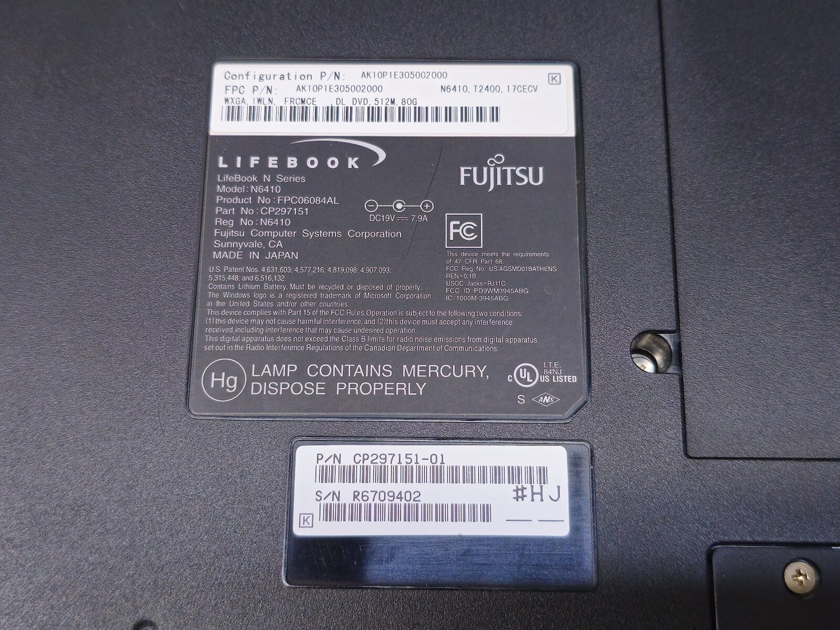 Fujitsu Lifebook N6410 17