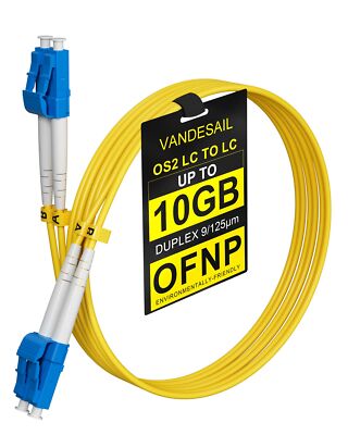 OS2 LC to LC Fiber Patch Cable 1m OFNP LC LC Single Mode Fiber Optic Ethernet...