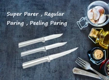 Rada 3 Pc Super Parer , Regular Paring and Peeling Paring (Silver Handle)