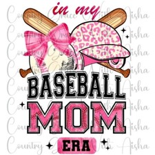 Sublimation Transfer Baseball Mom Ready To Press Heat Transfer