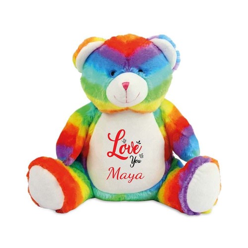 Personalised Soft Toy Teddy Bear Embroidered Baby Christening Birthday Gift 359