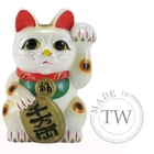 New Japanese 10" Tall  Lucky Maneki Neko Cat Coin Bank/Ceramic Figurine