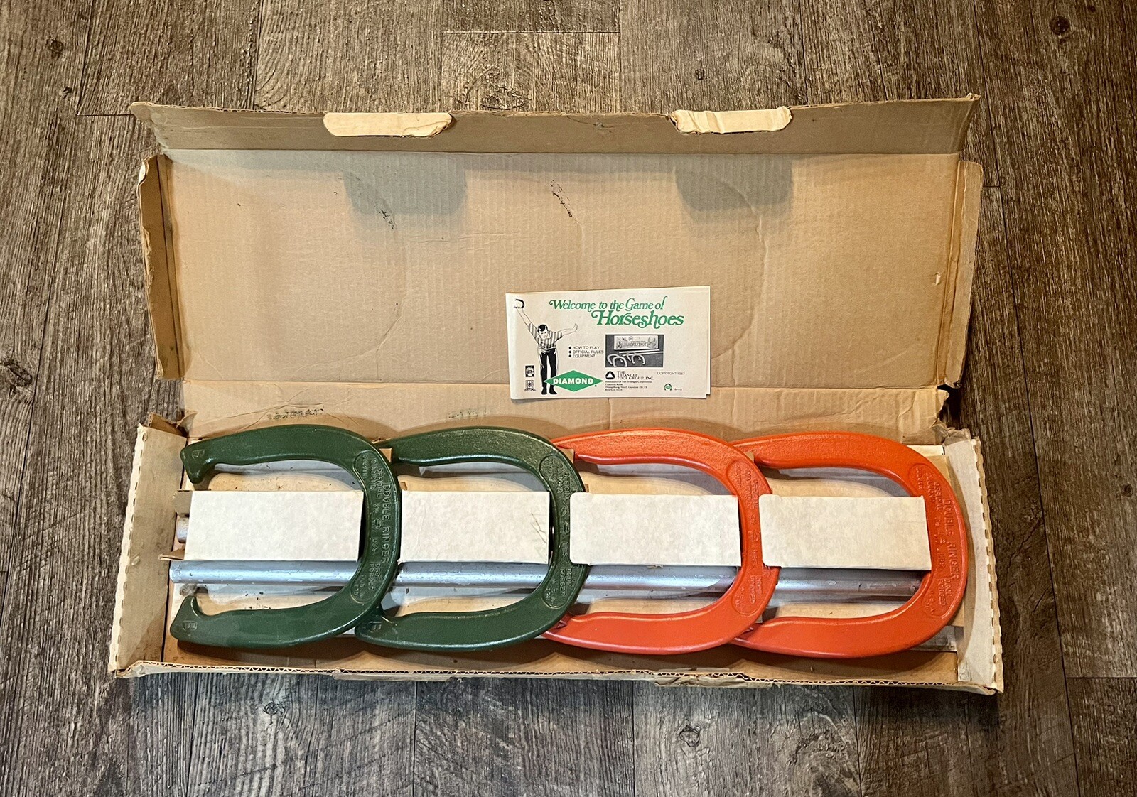 Vintage Diamond Double Ringer Official Tournament A B Horseshoes Drop NOS eBay