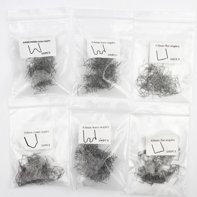 100X 0.8mm WAVE Stapler Pre Cut for Plastic Standard Staples Repair Hot STAPLE