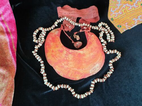 Old Western Highlands Kina Shell Necklace with Beads Papua New Guinea …beautiful - Photo 1/12