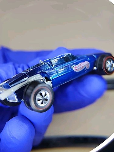 Antique Hot Wheels Car Redline 1969 Indy Eagle Blue Chrome HTF Grand Prix Car - Picture 7 of 23