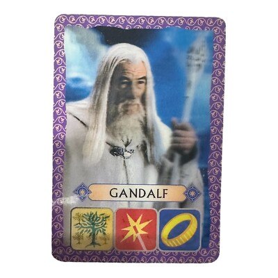 Gandalf 3D Spielkarte Kellogg's Der Herr der Ringe Die zwei Türme