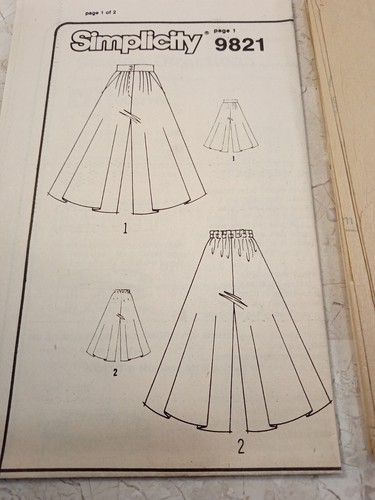 SIMPLICITY 9821 Vtg 90s CULOTTES Split Skirt Fashion Sew UNCUT 10 12 14 16 18 20 - Bild 8 von 8