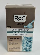 LOT OF 2 - ROC MULTI CORREXION HYDRATE + PLUMP 30CT  SERUM CAPSULES NIB