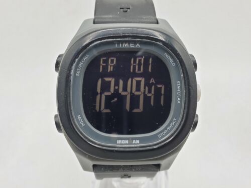 Timex Ironman TW5M19000 Black/Gray Digital Men Watch New Battery 40mm