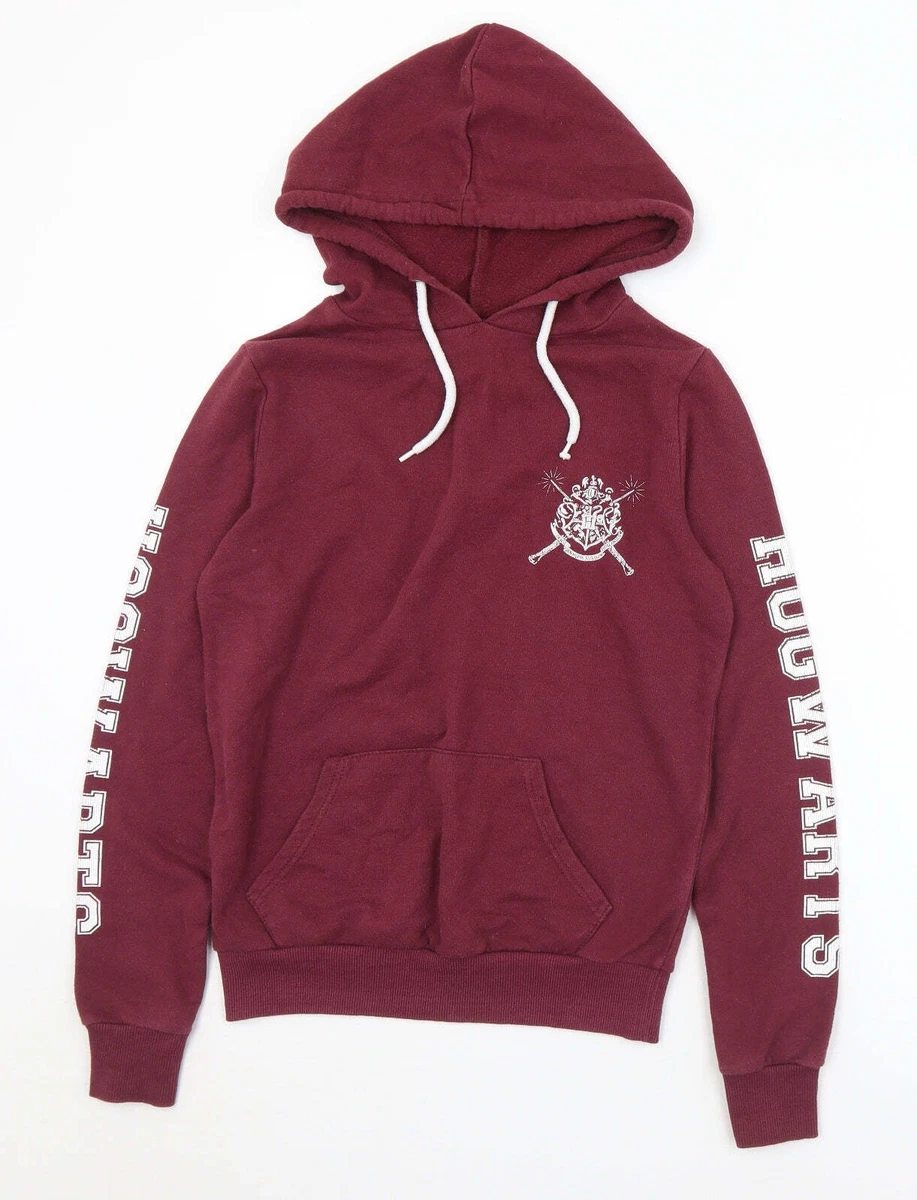 Primark Womens Purple Cotton Pullover Hoodie Size 4 Harry Potter
