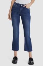  228 Frame Women's Blue Le Crop Flare Raw Hem Jeans Size 26