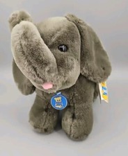 Dakin 1985 Nature Babies Grey Elephant Floppy Ears Curved Trunk 12  Inches NWT