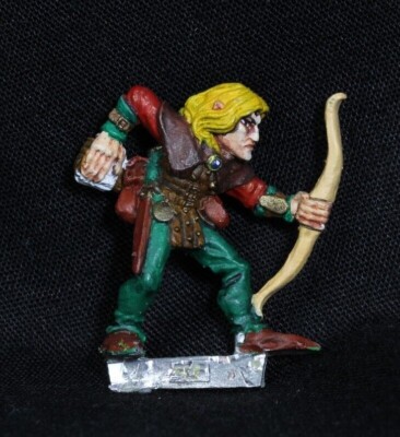 1987 WOOD ELF SCOUT w BOW ARCHER metal 07-4213/10 Warhammer AoS OOP slotta