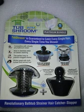 Tub Shroom Ultra Platinum Bundle Fits standard 1.5 to 1.75" bathtub drain  NEW