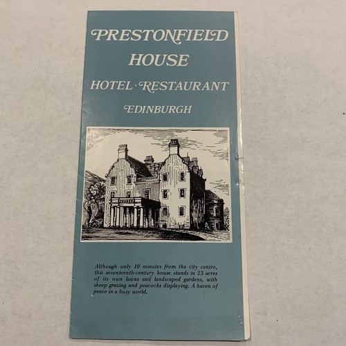 Prestonfield House hotel And Restaurant Booklet & Brochure Edinburgh Lot Of 2 - Picture 3 of 6