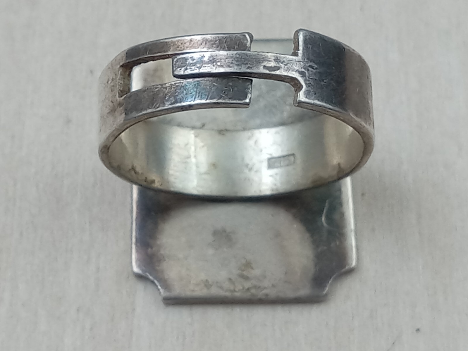 Interesting Sterling Silver Expandable Ring w. Mu… - image 8