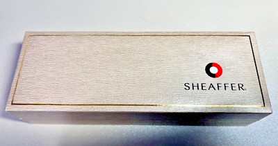 SHEAFFER AGIO 454 BARELY BLACK WITH CHROME TRIM FOUNTAIN PEN SUPERB BEAUTIFUL.
