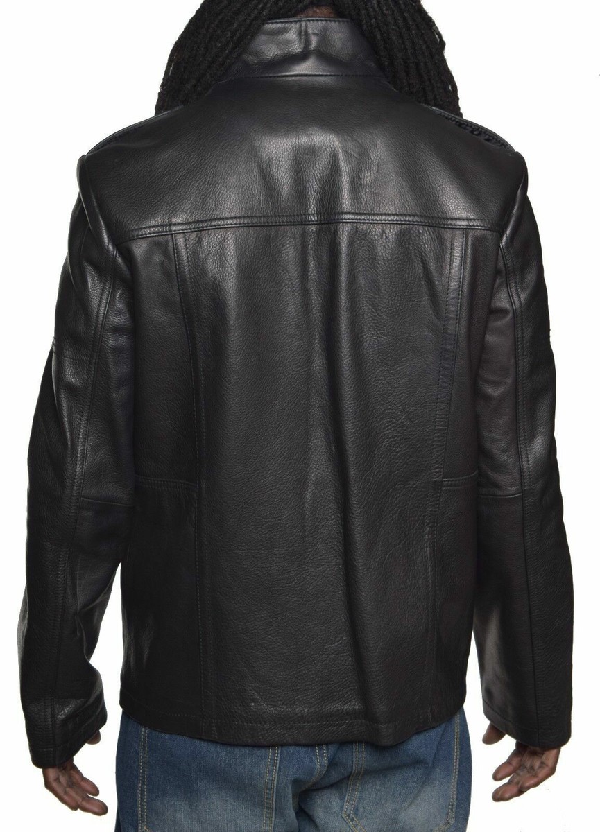 Kenneth Cole New York Mens Authentic Lambs Leather Jacket Small