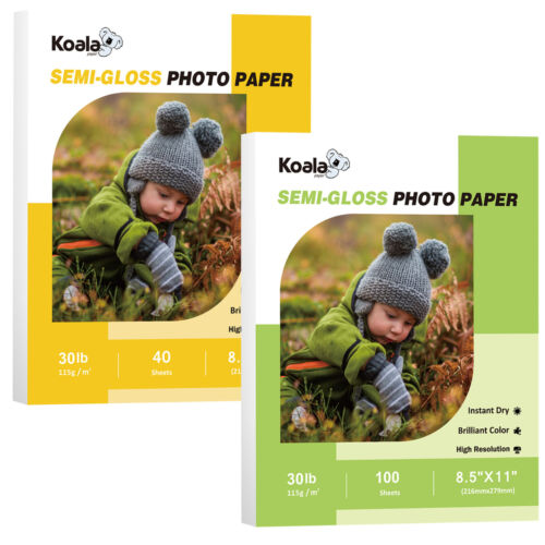 Lot Koala Photo Printer Paper 8.5x11 Glossy / Semi-gloss Thin for Inkjet & Laser - Picture 1 of 15