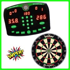 Image of Dart Scorer Darts Deluxe and Blade 6 Dartboard with Electronic Darts Scorer