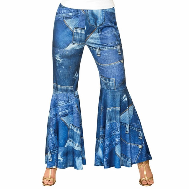 Flared Trousers Ladies Denim Womens 