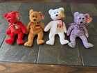 Vintage Beanie Babies International Bears With Tags Canada USA Mexico Germany