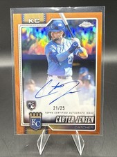 Carter Jensen Chrome 2026 Orange Refractor /25 #25 Auto