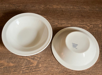 CORNING- PYROCERAM- 7'' RIMMED CEREAL BOWL- WHITE