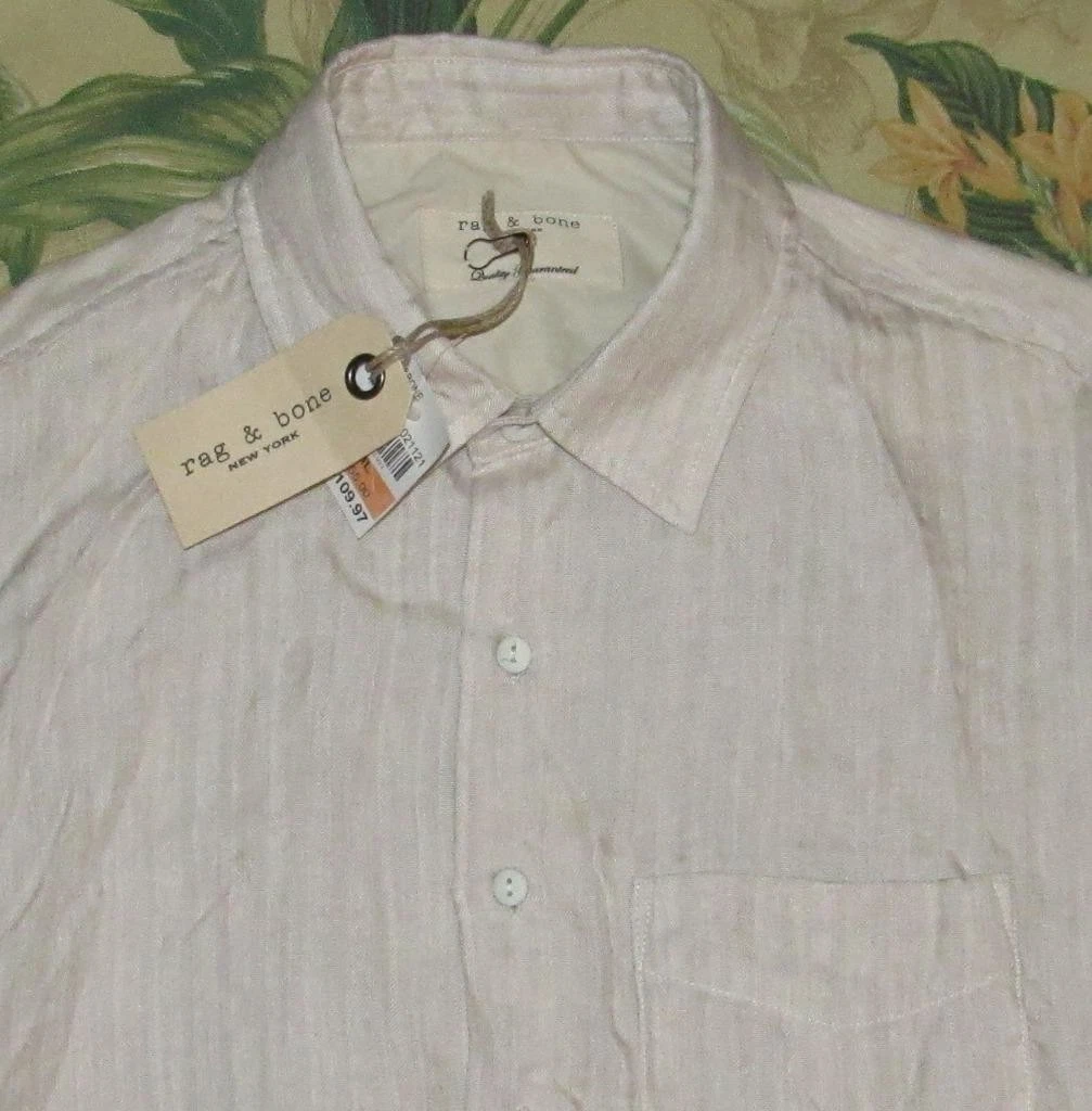 RAG & BONE Long Sleeve Button Down Beach Shirt In Natural Small NWT
Opens in a new window or tab