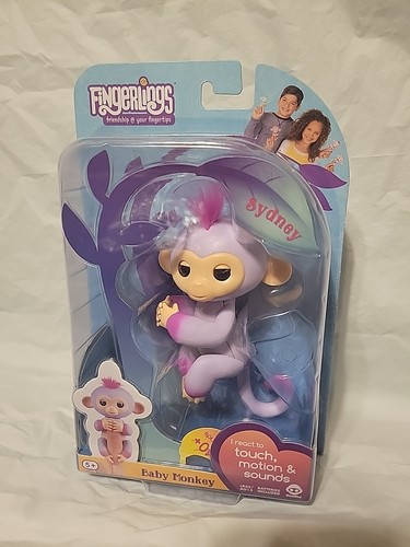 WowWee AUTHENTIC Fingerlings 2Tone Monkey - Sydney Purple with Pink - Picture 1 of 4
