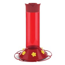 409 Hummer  s Favorite Red Plastic Hummingbird Feeder   30 oz