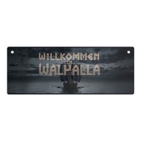 Willkommen In Walhalla Metallschild L In 10,5X28Cm XL Hol Dir Jetzt Das