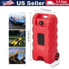 Fuel Caddy Portable Gas Storage Tank 15 Gal with Manual Transfer Nozzle
