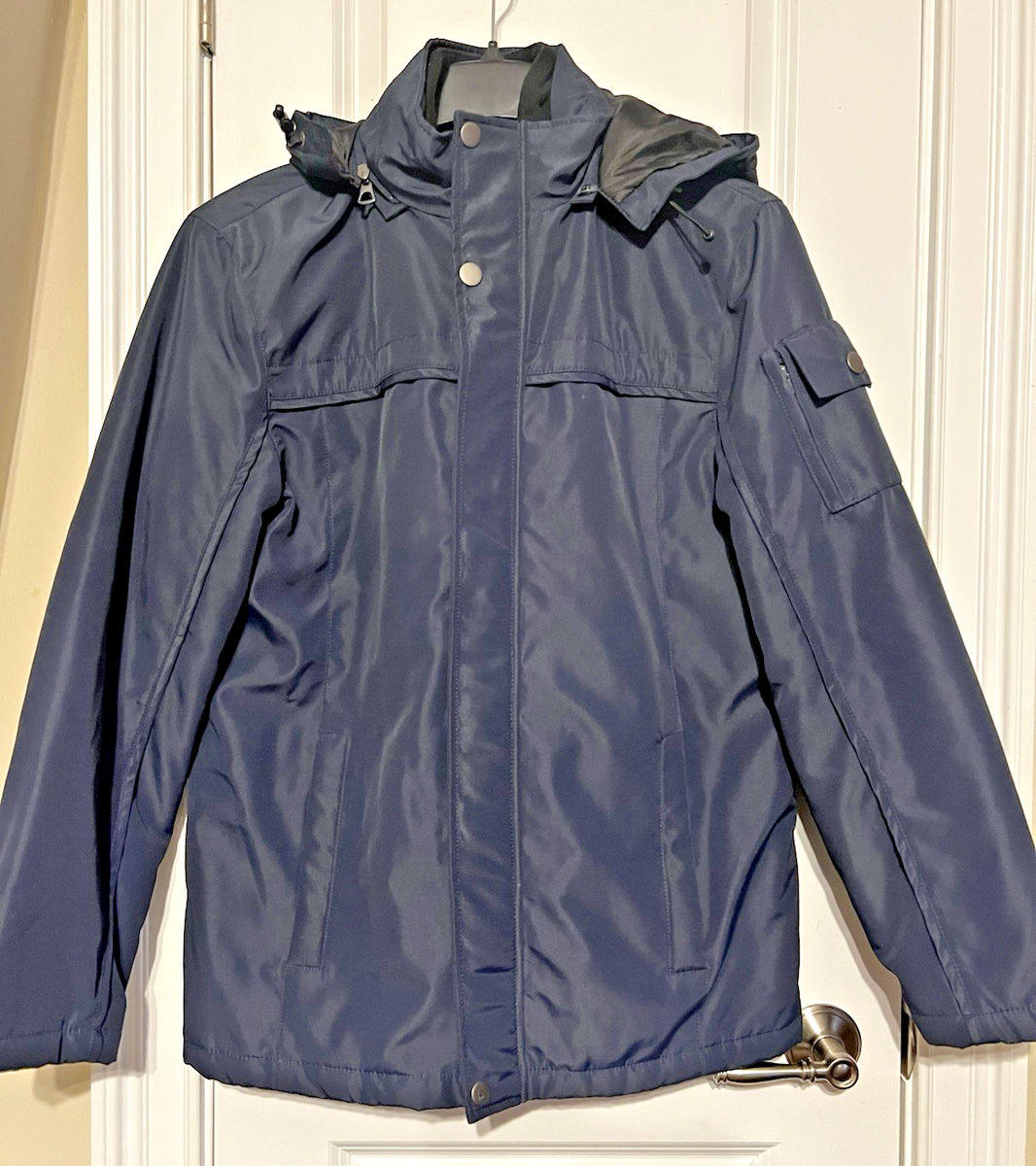 The North Pole Men's Winter Jacket Navy Size M Zip Up Insulated
