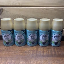 5 Glade Automatic Spray Refills Air Freshener Dewdrop Petals Odor Fighting 6.2oz