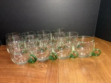 VTG MCM SUSSMUTH GERMANY HAND BLOWN CRYSTAL PUNCH GLASSES  LOT OF 12